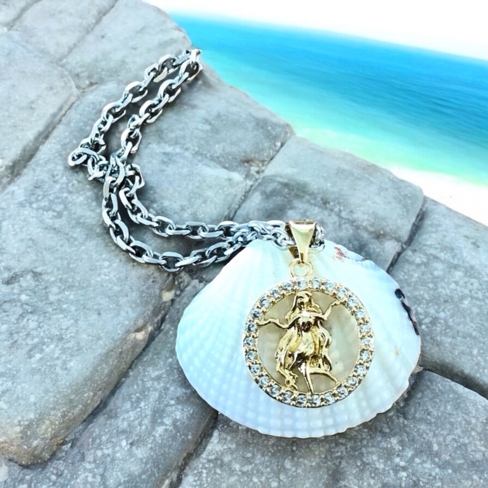 🆕 Virgo Crystal Zodiac Pendant Necklace  Gold Plating Over Alloy